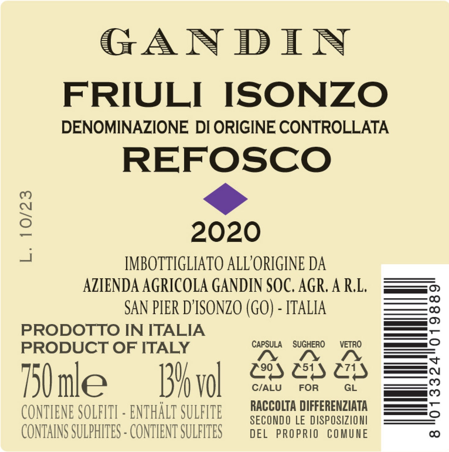 FRIULANO DOC FRIULI ISONZO 2022 + REFOSCO DOC FRULI ISONZO 2020